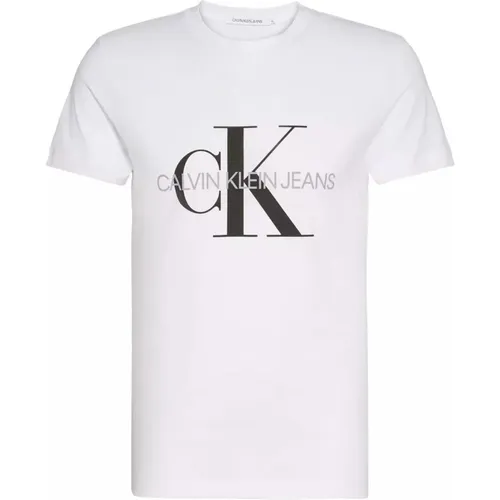 Herren Print T-Shirt , Herren, Größe: S - Calvin Klein Jeans - Modalova