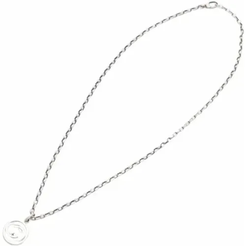 Pre-owned Silver necklaces , female, Sizes: ONE SIZE - Gucci Vintage - Modalova