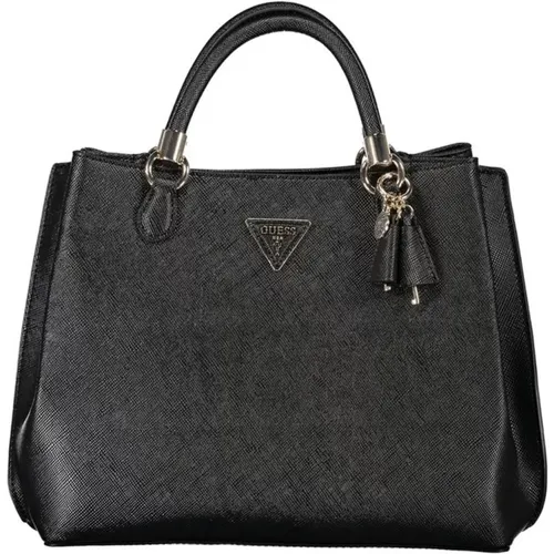 Schwarze Handtasche mit mehreren Fächern , Damen, Größe: ONE Size - Guess - Modalova