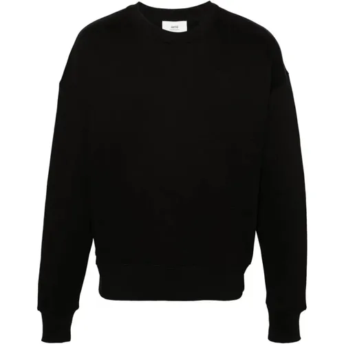 Cotton Sweater with Ami de Coeur Monogram , male, Sizes: 2XL - Ami Paris - Modalova