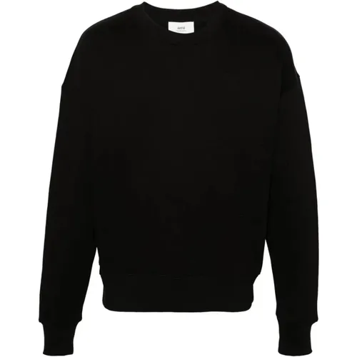 Cotton Sweater with Ami de Coeur Monogram , male, Sizes: XL, L, 2XL - Ami Paris - Modalova