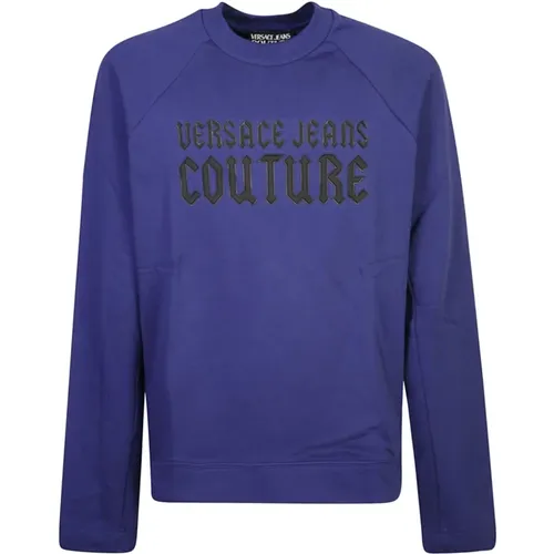 Sweater with ***cv , male, Sizes: L, M, S - Versace Jeans Couture - Modalova