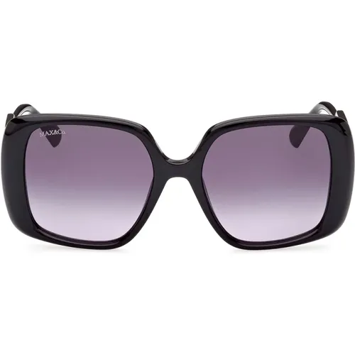 MaxCo Oversized Quadratische Sonnenbrille , Damen, Größe: 56 MM - Max & Co - Modalova