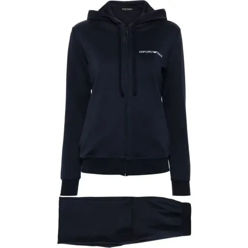 Blauer Hoodie und Hose Set - Emporio Armani - Modalova