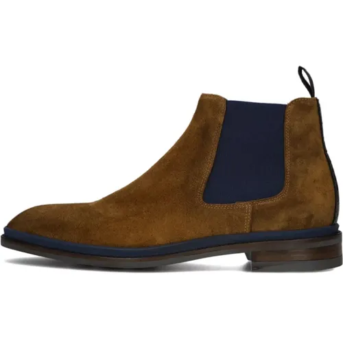 Herren Chelsea Boots Cognac Wildleder , Herren, Größe: 46 EU - GIORGIO - Modalova