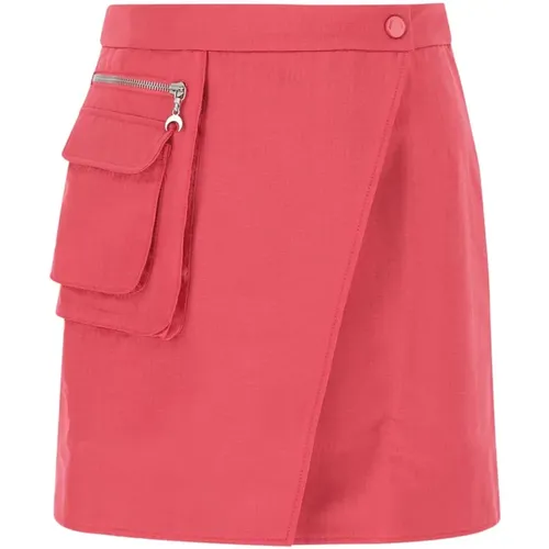 Fuchsia Nylon Mini Skirt - Marine Serre - Modalova