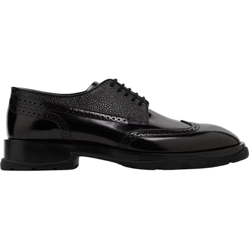 Leather Derby Shoes , male, Sizes: 10 UK, 9 UK - alexander mcqueen - Modalova