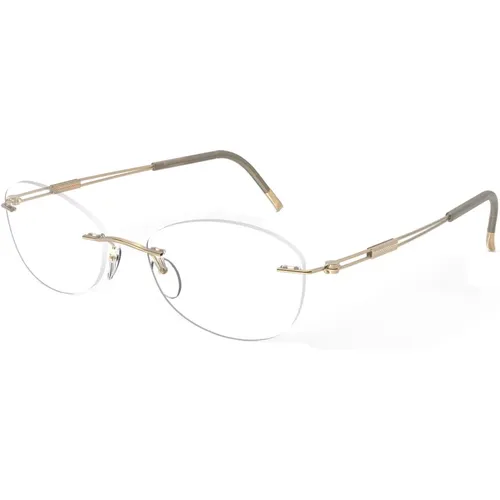 Crystal Eyewear Frames Twilight Gold , female, Sizes: 48 MM - Silhouette - Modalova