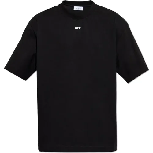 T-Shirt mit bedrucktem Logo , Herren, Größe: L - Off White - Modalova