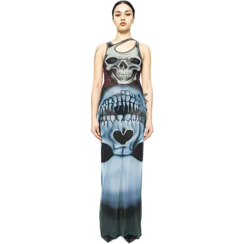 Skull Print Maxi Dress , female, Sizes: L - Ottolinger - Modalova