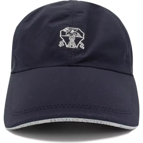 Sporty Baseball Cap with Embroidered Logo , male, Sizes: L, M - BRUNELLO CUCINELLI - Modalova