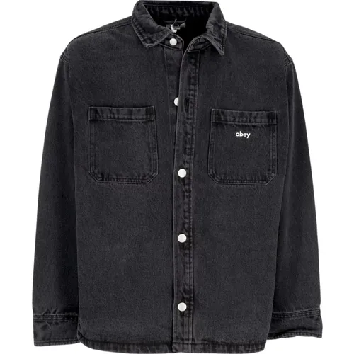 Shirt Jacket with Pockets , male, Sizes: L, XL - Obey - Modalova