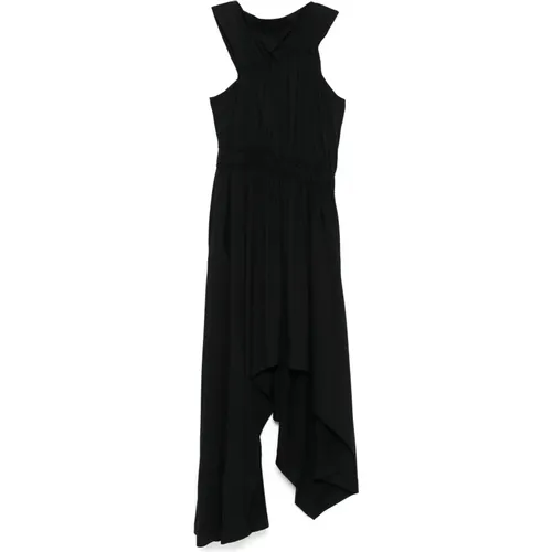 Asymmetrical Neckline Dress Italy , female, Sizes: 2XS, 3XS - alexander mcqueen - Modalova