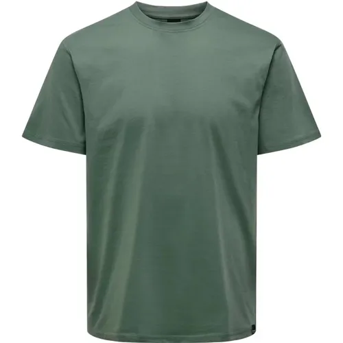 Lässiges Baumwoll T-Shirt,Casual T-Shirt,T-Shirts - Only & Sons - Modalova