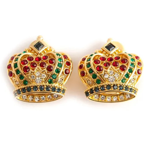 Rroyal crown clip earrings , female, Sizes: ONE SIZE - Kenneth Jay Lane Pre-owned - Modalova