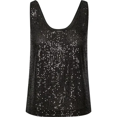 Sequin Top with Mesh Lining , female, Sizes: M, L, XL - Part Two - Modalova