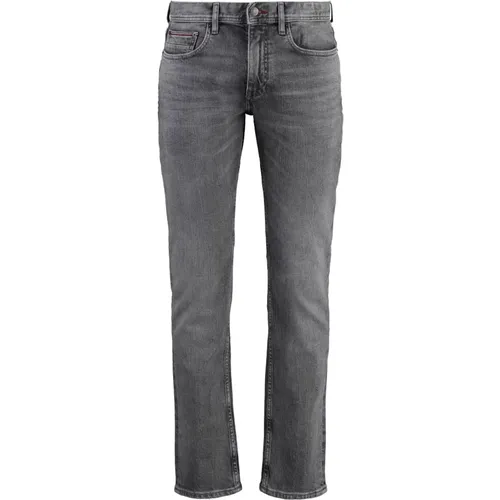 Slim-Fit Straight-Leg Jeans mit Metall-Details , Herren, Größe: W30 - Tommy Hilfiger - Modalova