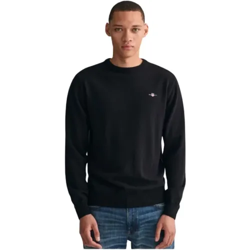 Ultra Fine Wool Round Neck Sweater , male, Sizes: L, 2XL, 3XL, XL, M - Gant - Modalova
