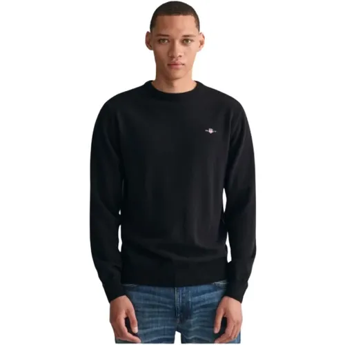 Ultra Fine Wool Round Neck Sweater , male, Sizes: L, 3XL, XL, M - Gant - Modalova