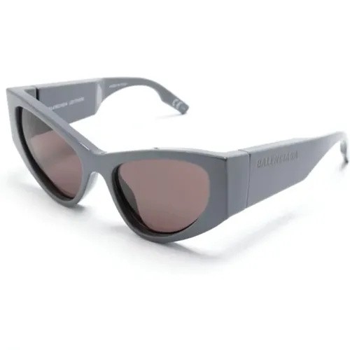 Graue Sonnenbrille mit Zubehör , Damen, Größe: 56 MM - Balenciaga - Modalova