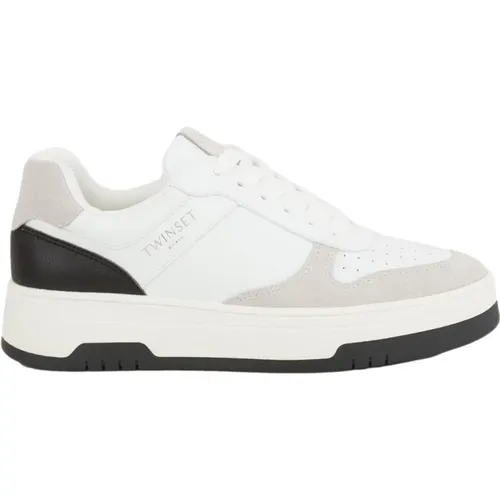 Weiße Sneaker , Damen, Größe: 36 EU - Twinset - Modalova