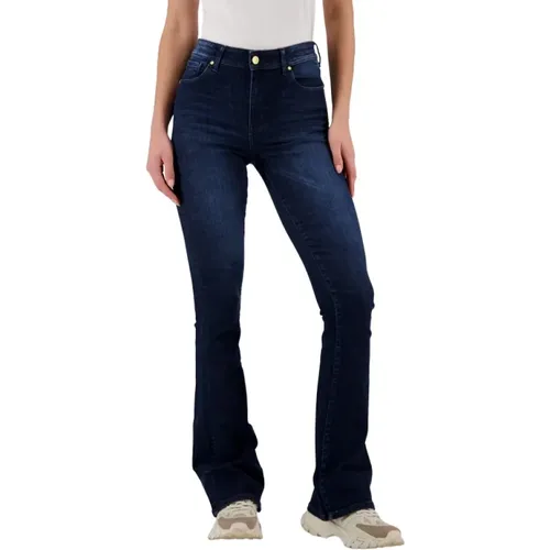 Dunkler Stein Highwaist Flare Jeans - Raizzed - Modalova