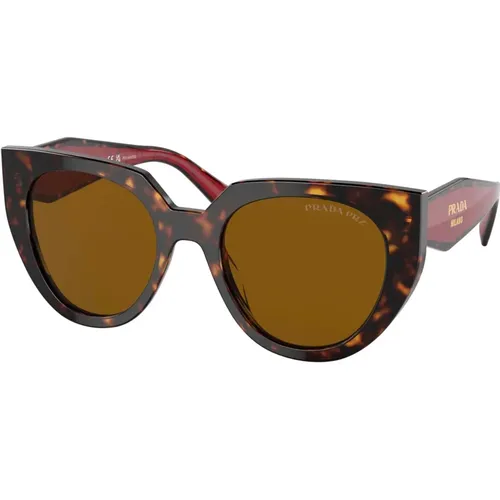 Monochrome Sunglasses in Havana/ , female, Sizes: 52 MM - Prada - Modalova