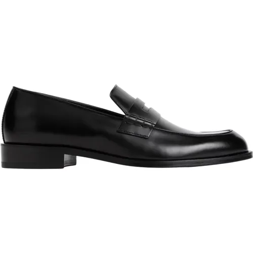 Leather Loafers Penny Strap Style , male, Sizes: 10 UK, 7 UK, 11 UK, 9 1/2 UK, 8 1/2 UK - Giorgio Armani - Modalova