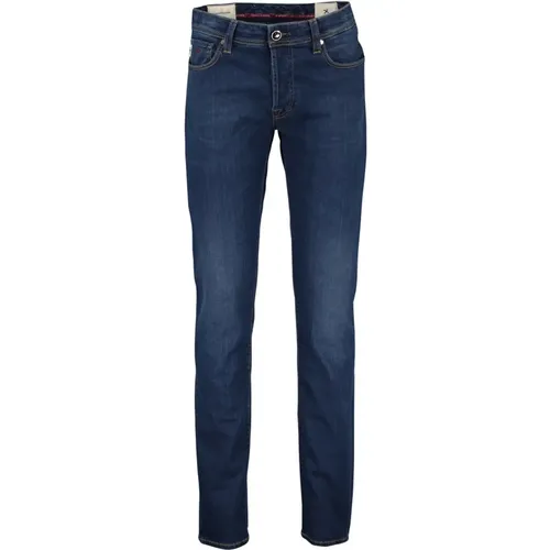 Slim Fit Dunkelblaue Denim Jeans , Herren, Größe: W33 - Tramarossa - Modalova