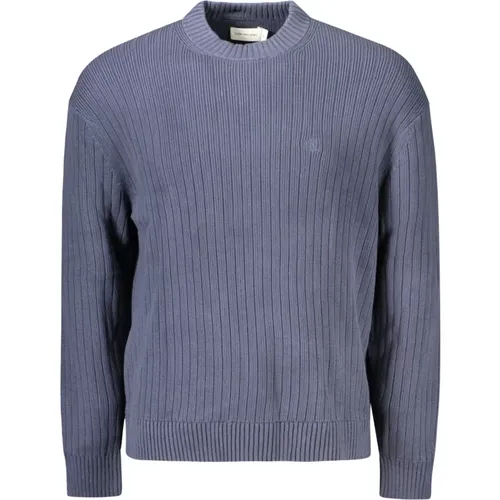 Blauer Herrenpullover Langarm , Herren, Größe: S - Calvin Klein - Modalova