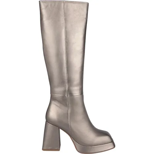 Square Toe Leather Ankle Boots , female, Sizes: 4 UK, 5 UK, 3 UK, 6 UK, 7 UK, 8 UK, 2 UK - Alma en Pena - Modalova