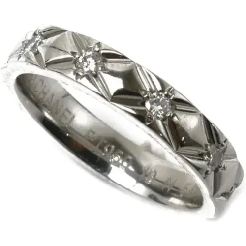 Pre-owned Platinum rings , female, Sizes: ONE SIZE - Chanel Vintage - Modalova