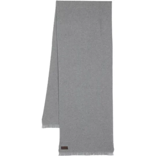 Italian Virgin Wool Scarf , male, Sizes: ONE SIZE - Canali - Modalova