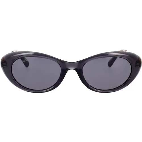 Transparent Grey Cat Eye Sunglasses , female, Sizes: 52 MM - Max & Co - Modalova