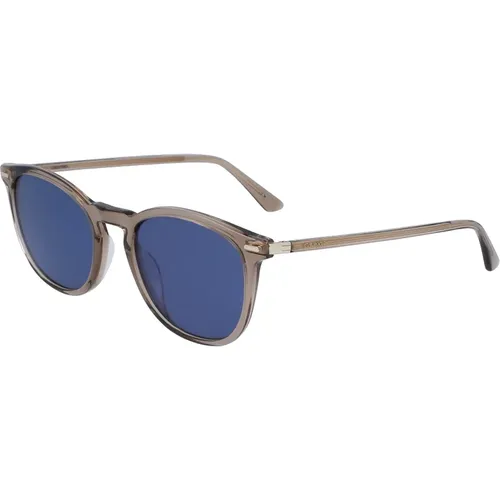 Ck22533S Sonnenbrille, Austern/Blau , unisex, Größe: 52 MM - Calvin Klein - Modalova