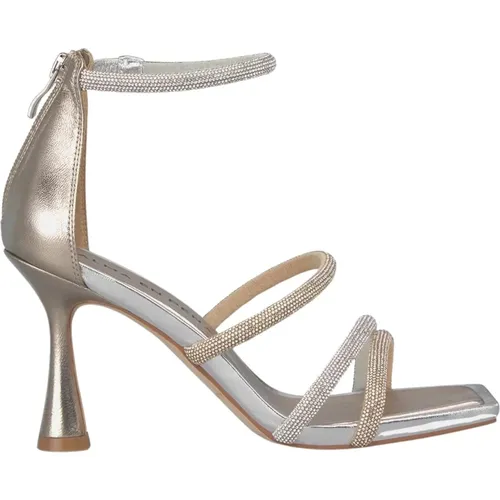 Glitter Sandale mit Strassriemen , Damen, Größe: 41 EU - Alma en Pena - Modalova