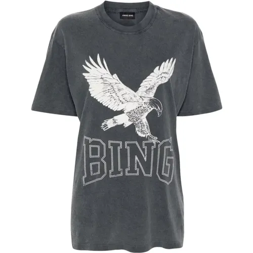 Retro Eagle T-Shirt , female, Sizes: S, L, XS - Anine Bing - Modalova