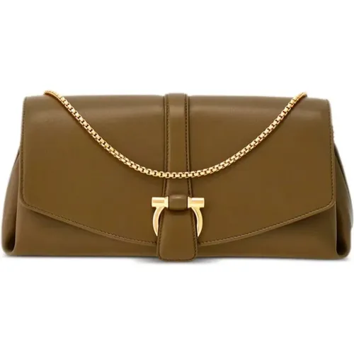 Shoulder Bag with Gancini Buckle , female, Sizes: ONE SIZE - Salvatore Ferragamo - Modalova