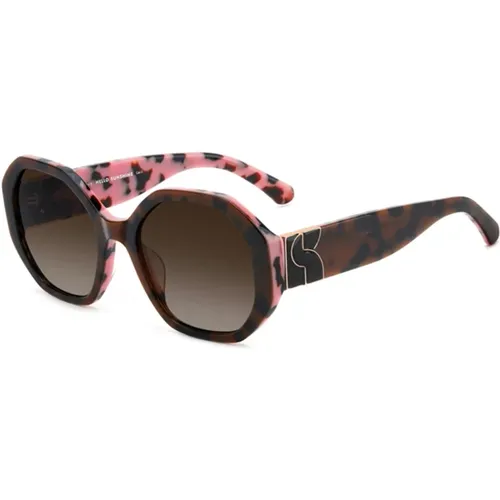 Braun Rosa Havana Sonnenbrille - Kate Spade - Modalova