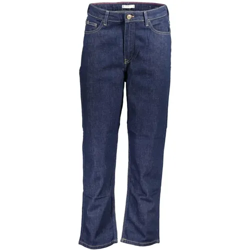 Blaue Baumwoll Klassische Gerades Jeans , Damen, Größe: W27 L30 - Tommy Hilfiger - Modalova