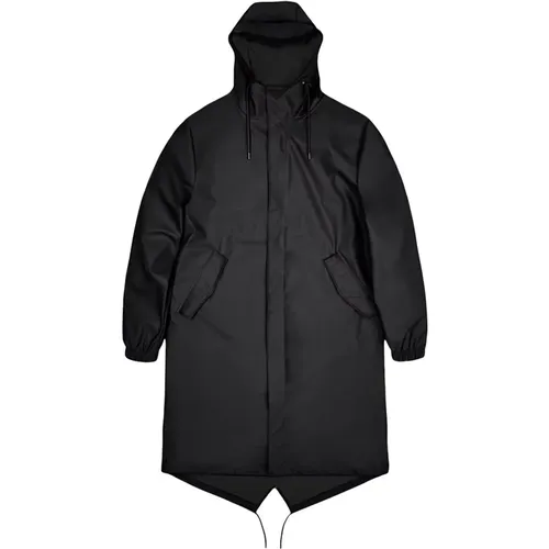 Schwarze Jacken , Damen, Größe: L - Rains - Modalova