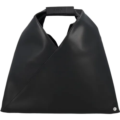Schwarze Mini Japanische Handtasche , Damen, Größe: ONE Size - MM6 Maison Margiela - Modalova
