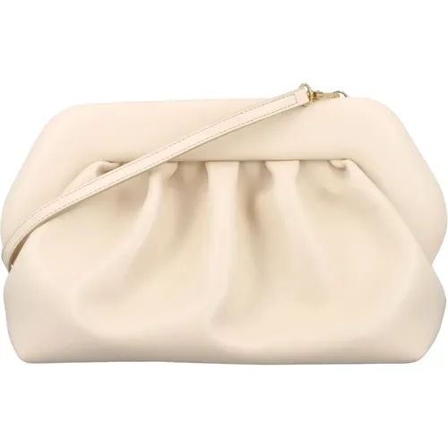 Ivory Shell Handbag with Detachable Strap , female, Sizes: ONE SIZE - THEMOIRè - Modalova