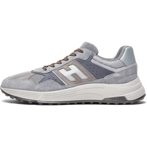 Luxurious Grey Designer Trainer , male, Sizes: 6 1/2 UK, 7 UK, 6 UK, 9 UK, 7 1/2 UK, 8 1/2 UK, 8 UK - Hogan - Modalova