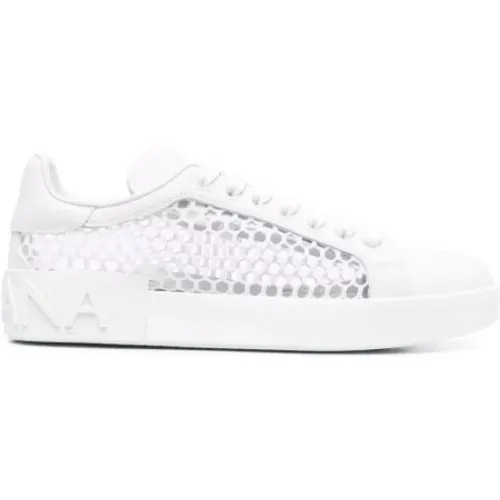 Logo Mesh-Panel Sneakers , Damen, Größe: 39 EU - Dolce & Gabbana - Modalova