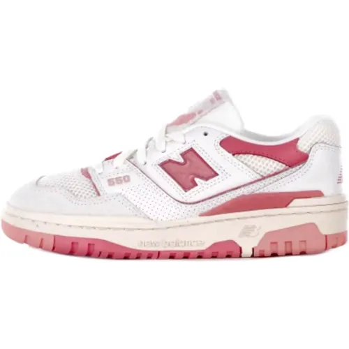 Rosa Leder Sneakers Logo Detail - New Balance - Modalova