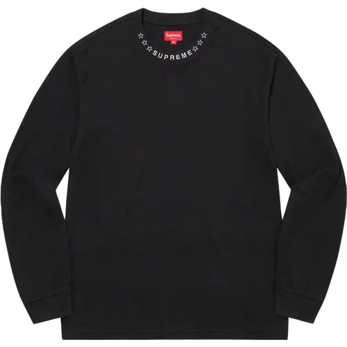 Limited Edition Stars Collar Long Sleeve Top , male, Sizes: M, L - Supreme - Modalova