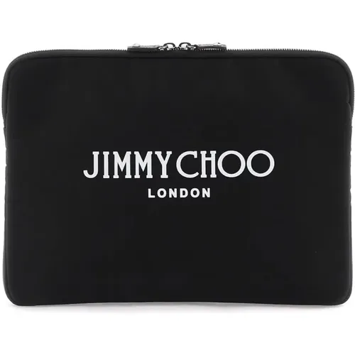 Tasche mit Kontrastierendem Logo und Reißverschluss , Herren, Größe: ONE Size - Jimmy Choo - Modalova