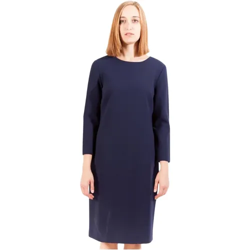 Blaues Kurzes Kleid 3/4 Ärmel Ele , Damen, Größe: 3XL - Gant - Modalova