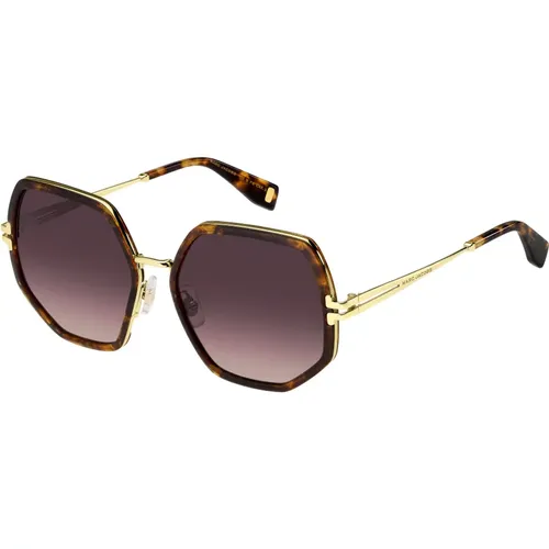 Havana Rose Gold Sunglasses Shaded , female, Sizes: 58 MM - Marc Jacobs - Modalova